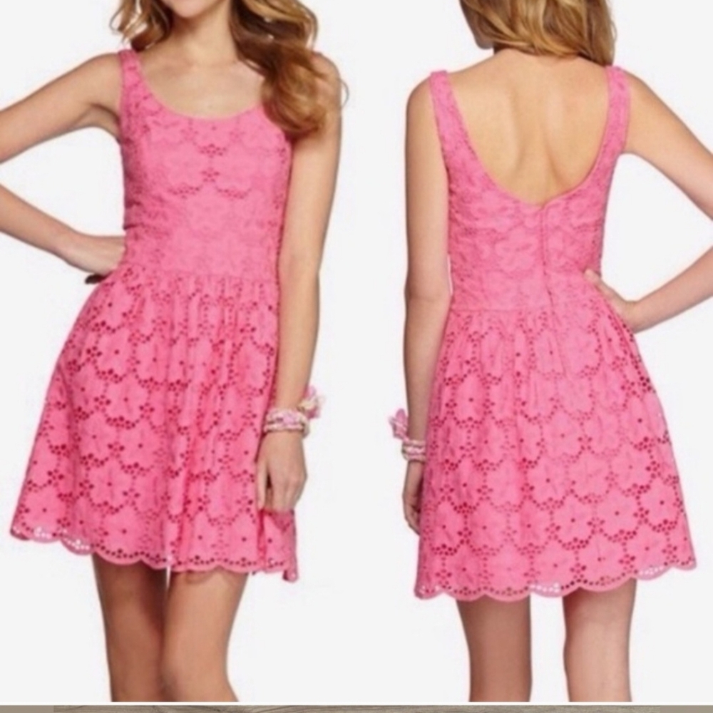 Lilly Pulitzer Pink🩷 Calhoun Lace Dress👗
